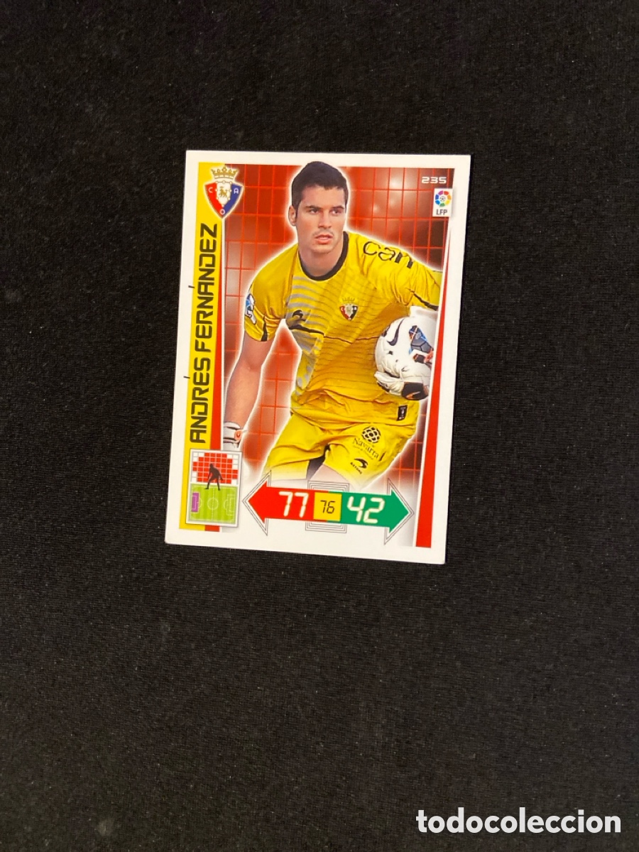 Cromos de f&uacute;tbol: ANDRES FERN&Aacute;NDEZ 235 (OSASUNA) 2012-2013 12 13 ADRENALYN PANINI CROMO CARTA A-2