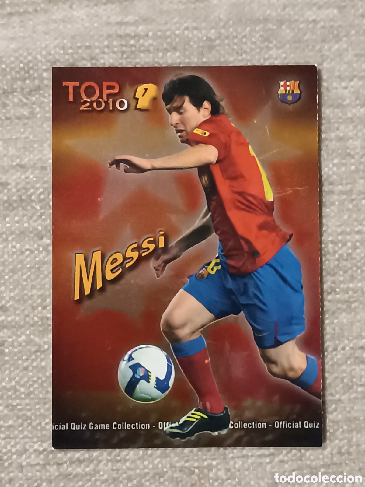 Fu&szlig;ball-Sticker: Messi 595 rojo. 2010 Barcelona.