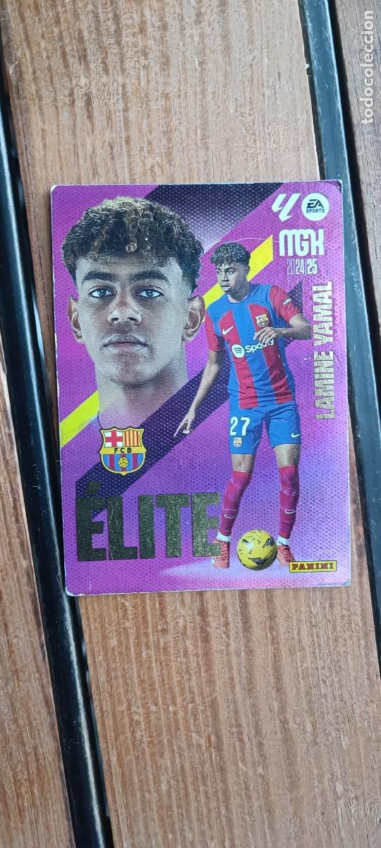 Cartes &agrave; collectionner de Football: 7 LAMINE YAMAL ELITE BARCELONA CROMO FICHA MEGACRACKS MGK LIGA FUTBOL PANINI 2024 2025 24 25