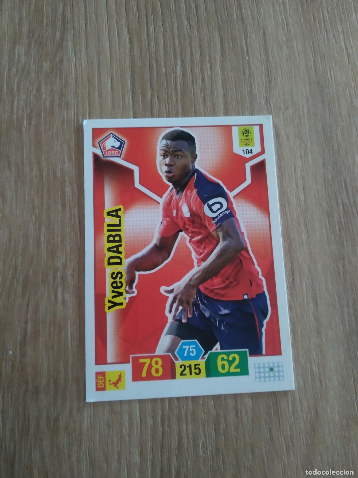 Fu&szlig;ball-Sticker: 104 YVES DABILA LOSC LILLE CROMO FUTBOL PANINI LIGUE 1 FOOT 19-20 FRANCIA ADRENALYN 2019-2020