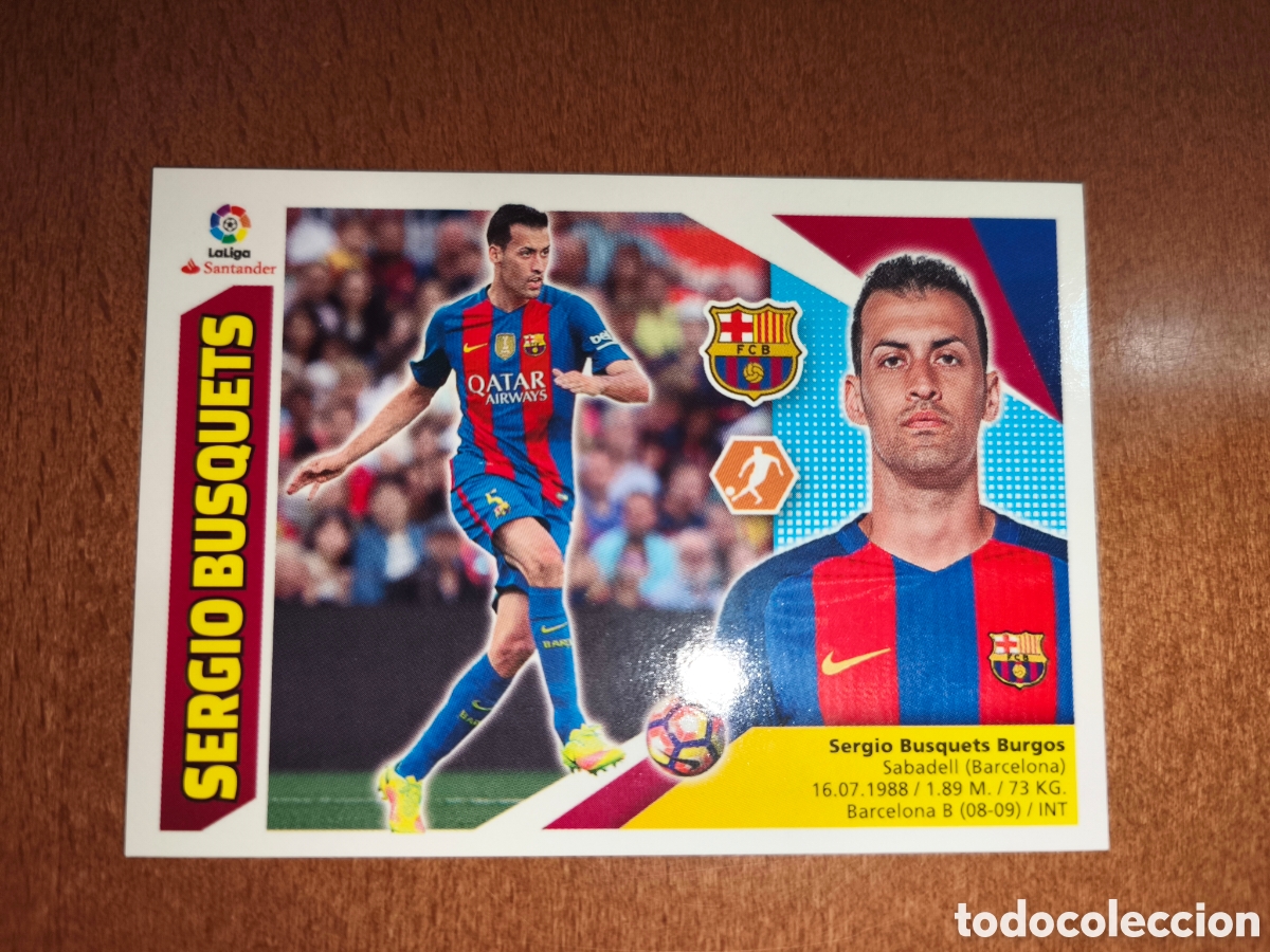 Cromos de Futebol: Sergio Busquets n&deg;8 liga este 17/18 Barcelona