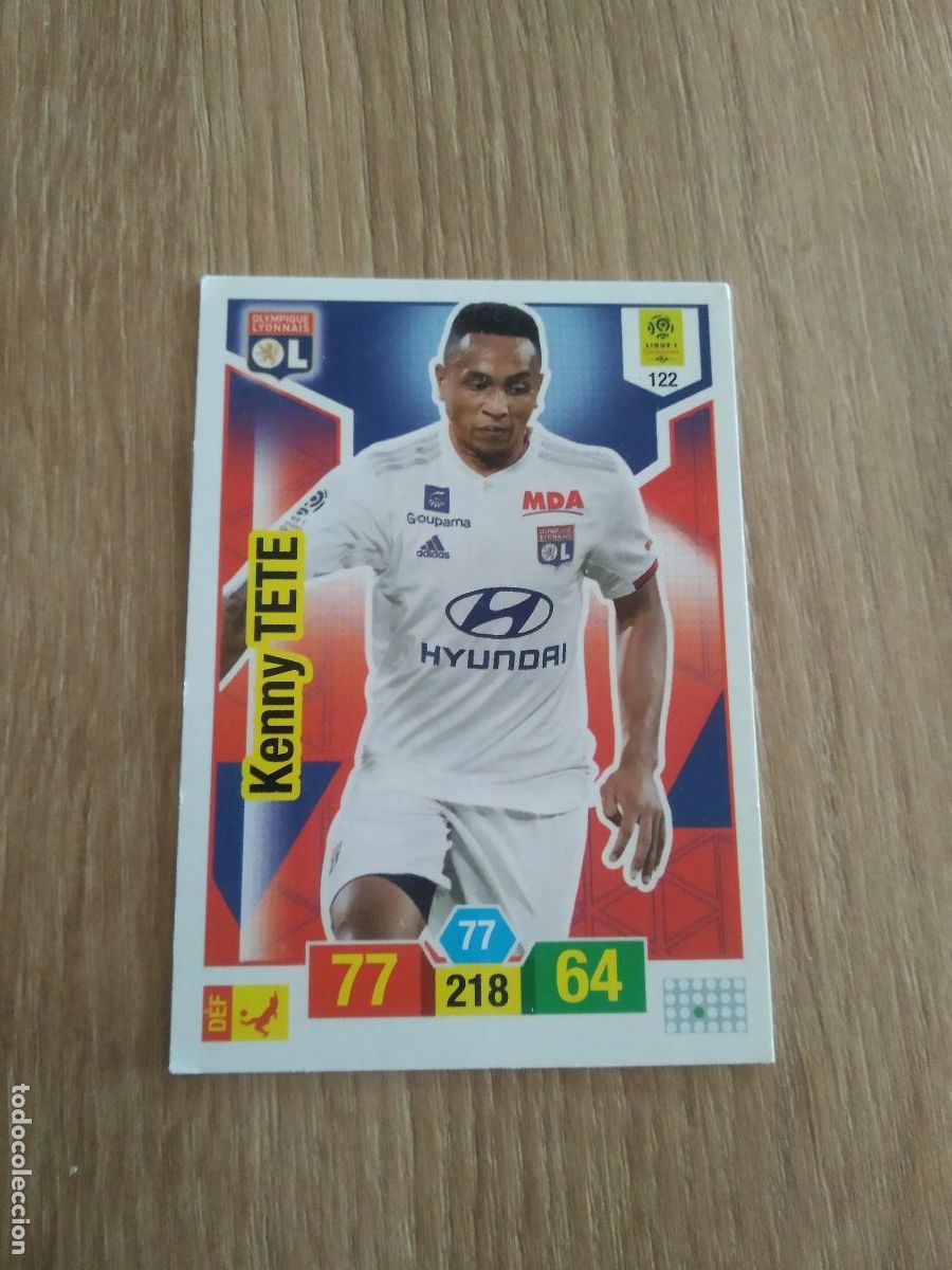 Fu&szlig;ball-Sticker: 122 KENNY TETE OLYMPIQUE LYON CROMO FUTBOL PANINI LIGUE 1 FOOT 19-20 FRANCIA ADRENALYN 2019-2020