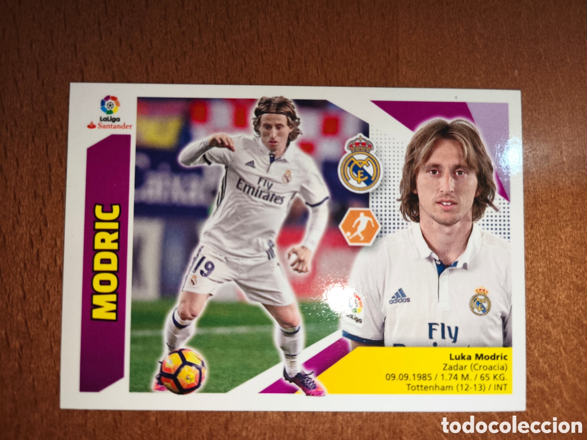 Cromos de F&uacute;tbol: Modric n&deg;9 A liga este 17/18 Real Madrid