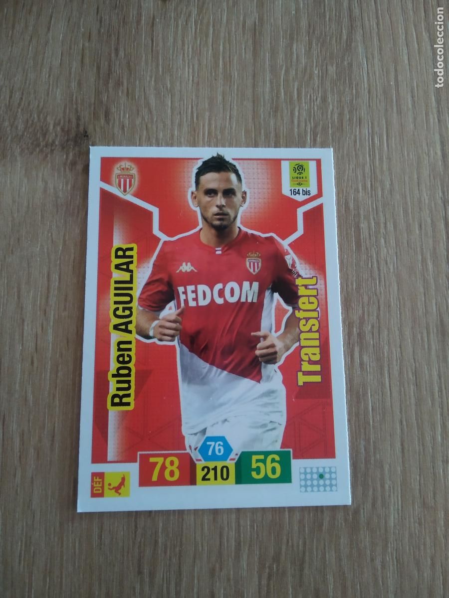 Fu&szlig;ball-Sticker: 164 BIS RUBEN AGUILAR MONACO CROMO FUTBOL PANINI LIGUE 1 FOOT 19-20 FRANCIA ADRENALYN 2019-2020