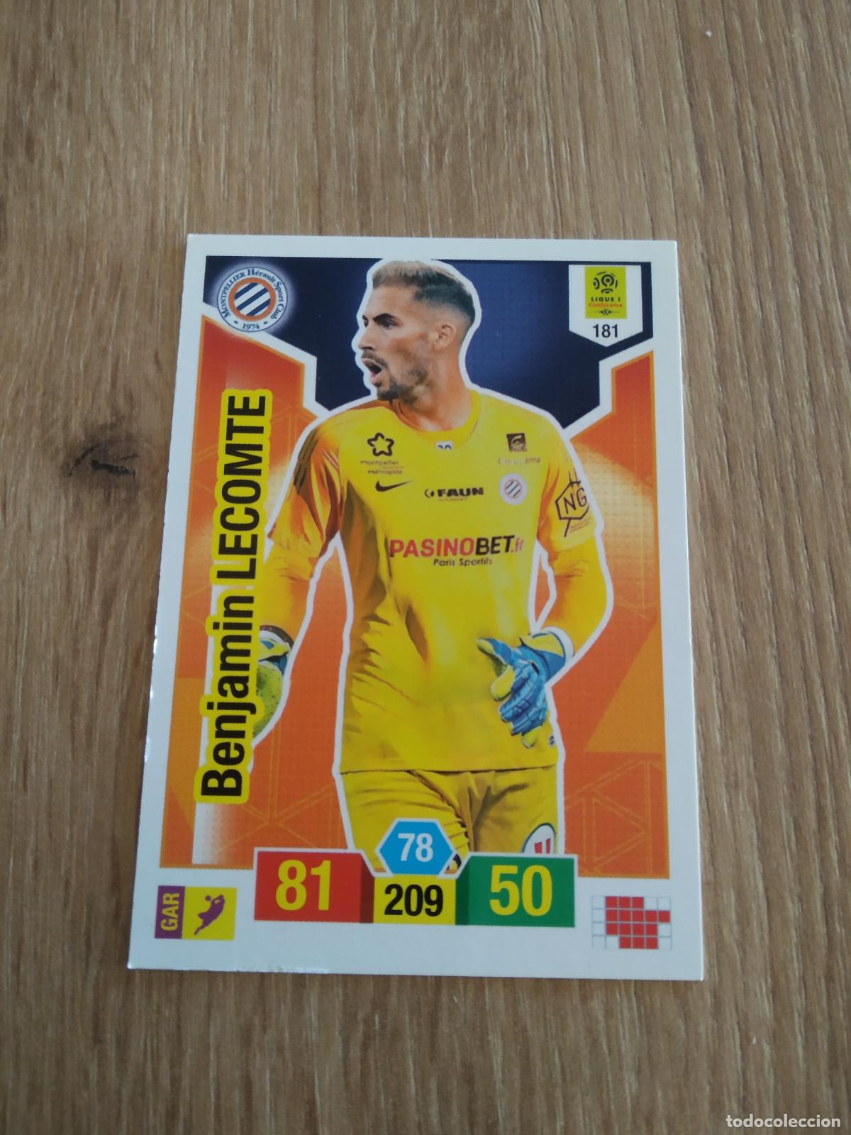 Cromos de F&uacute;tbol: 181 LECOMTE MONTPELLIER CROMO FUTBOL PANINI LIGUE 1 FOOT 19-20 FRANCIA ADRENALYN 2019-2020