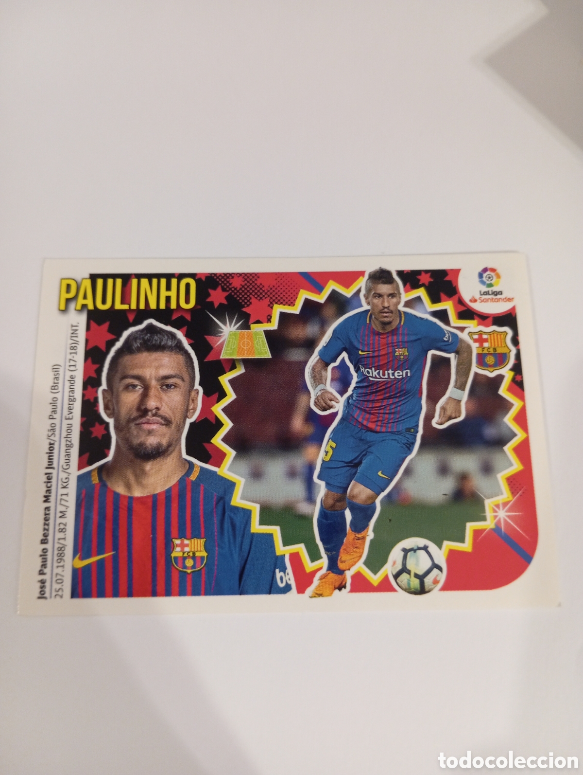 Fu&szlig;ball-Sticker: Paulinho 10 Barcelona liga este 18-19 panini 2018 2019