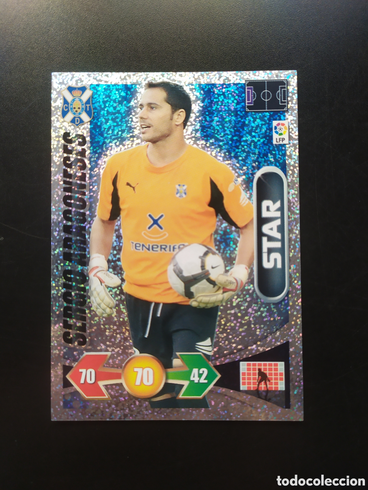 Cromos de F&uacute;tbol: Adrenalyn 2009 2010 09 10 panini Sergio Aragoneses star brillantina gruesa Tenerife
