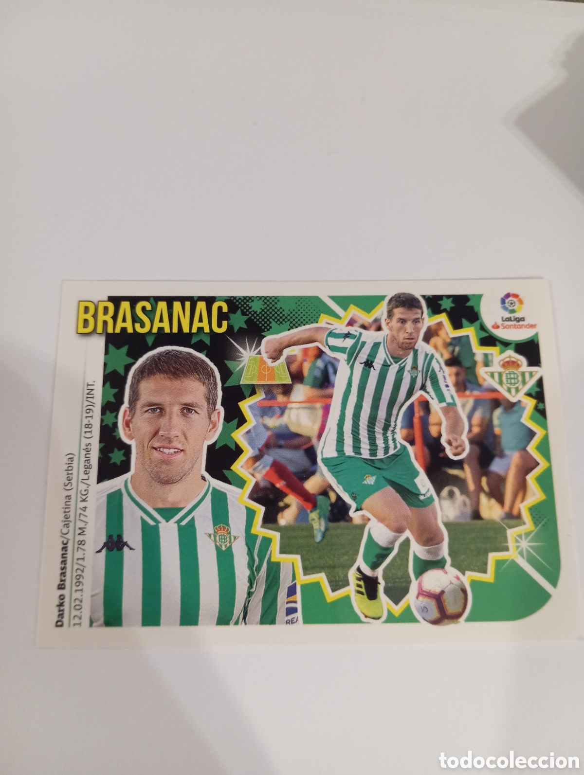 Cromos de F&uacute;tbol: Brasanac 7 B Betis liga este 18-19 panini 2018 2019