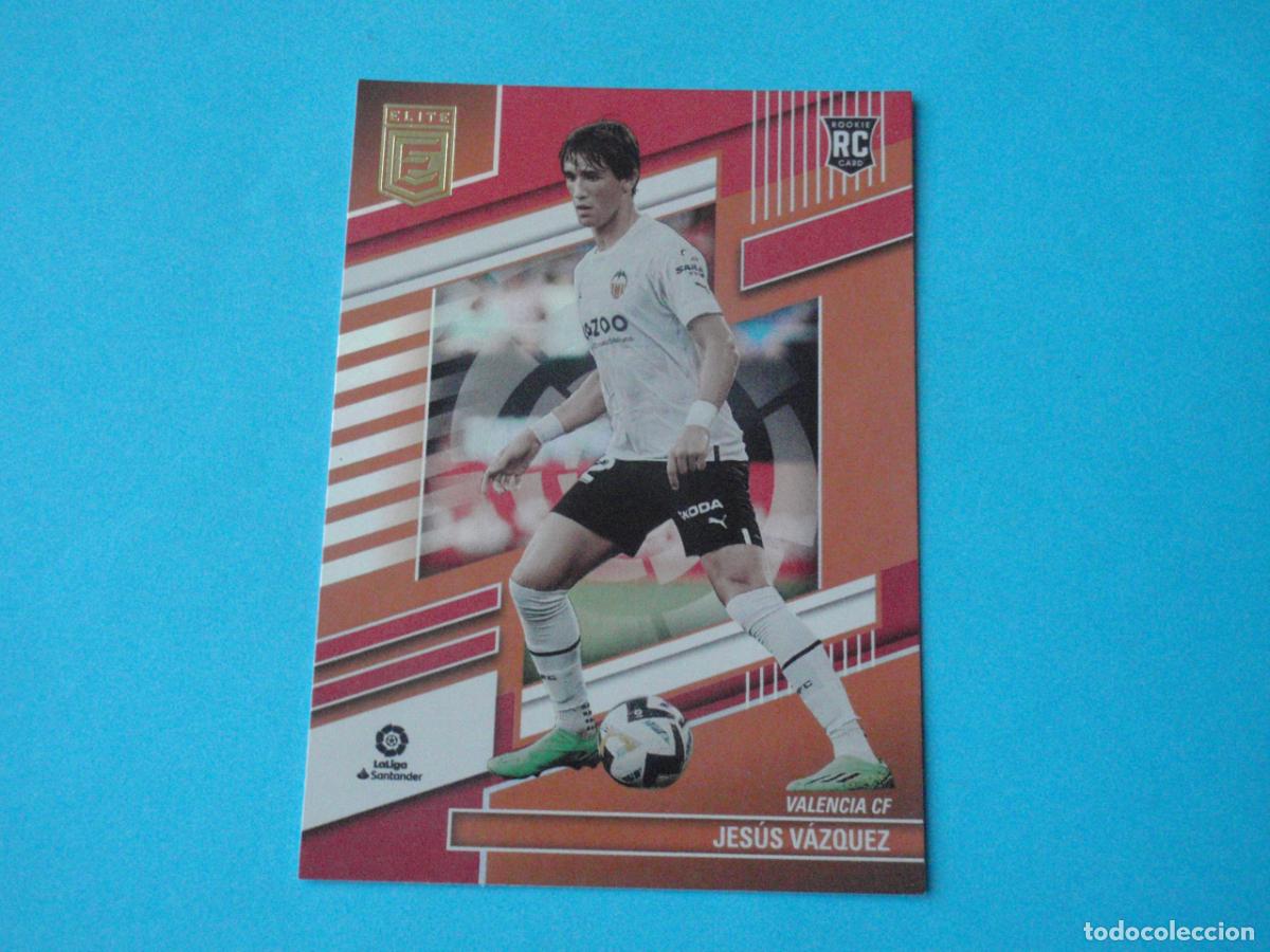 Fu&szlig;ball-Sticker: 185 JESUS VAZQUEZ Valencia PARALELO ROJO ROOKIE CARD DONRUSS ELITE LA LIGA SOCCER 2022 2023 PANINI.