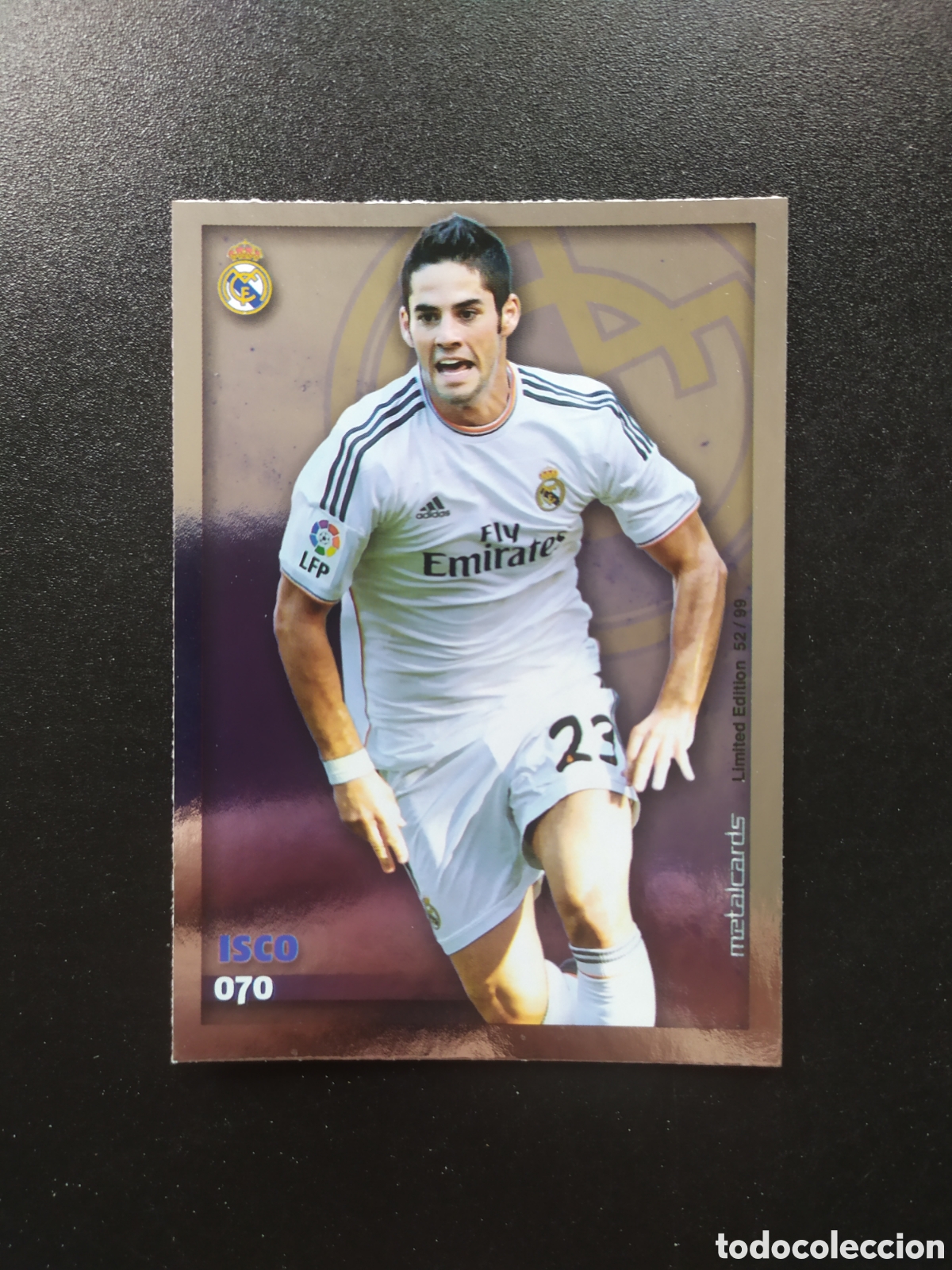 Cromos de F&uacute;tbol: Mundicromo fichas Liga 2014 2015 14 15 Isco metalcards limited edition 52/99 n&deg; 70 Real Madrid