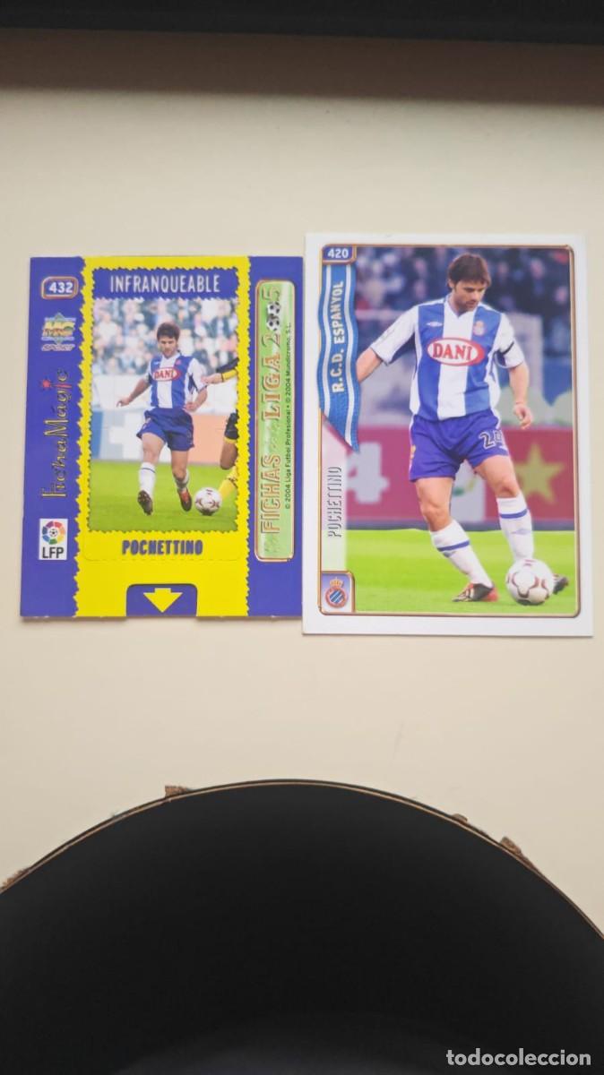 Figurine di Calcio: Lote de 2 cromos de Mauricio Pochettino &ndash; RCD Espanyol