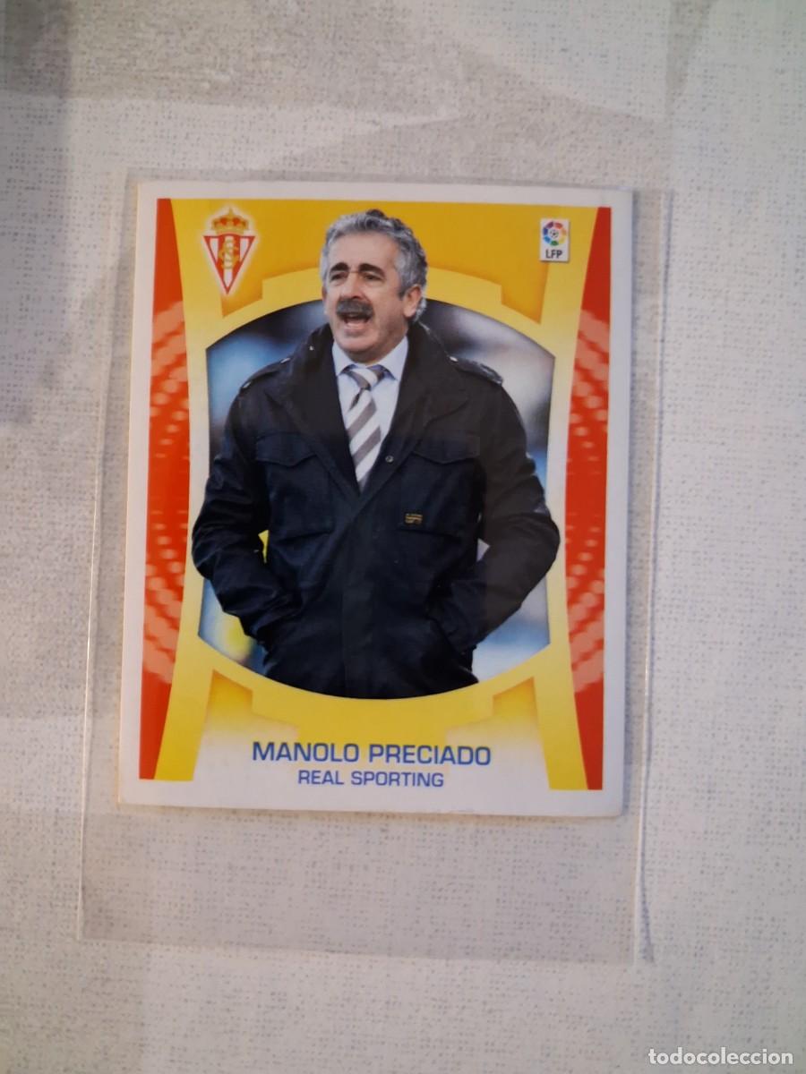 Cromos de F&uacute;tbol: Ediciones Este Liga 2009-2010 09-10 Sin Pegar Real Sporting de Gijon Entrenador Manolo Preciado
