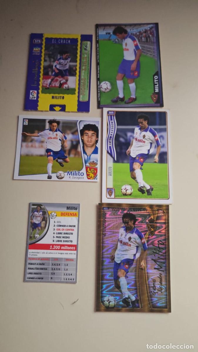 Cromos de F&uacute;tbol: Pack cromos Milito &ndash; Real Zaragoza
