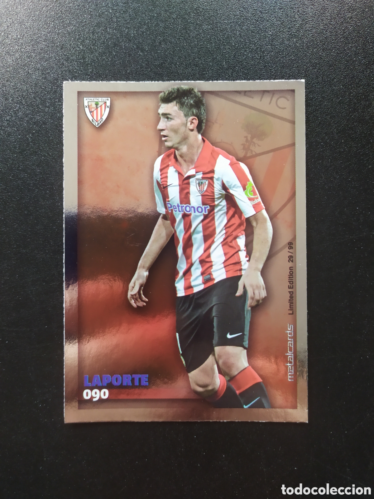 Cromos de f&uacute;tbol: Mundicromo fichas Liga 2014 2015 14 15 Laporte metalcard limited edition 24/99 n&deg; 90 Athletic Bilbao
