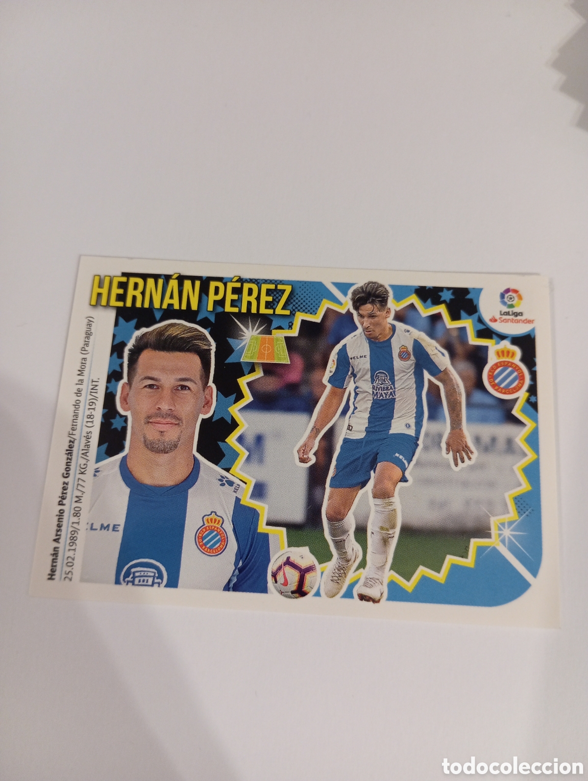 Fu&szlig;ball-Sticker: Hernan P&eacute;rez 13 Espanyol Espa&ntilde;ol liga este 18-19 panini 2018 2019