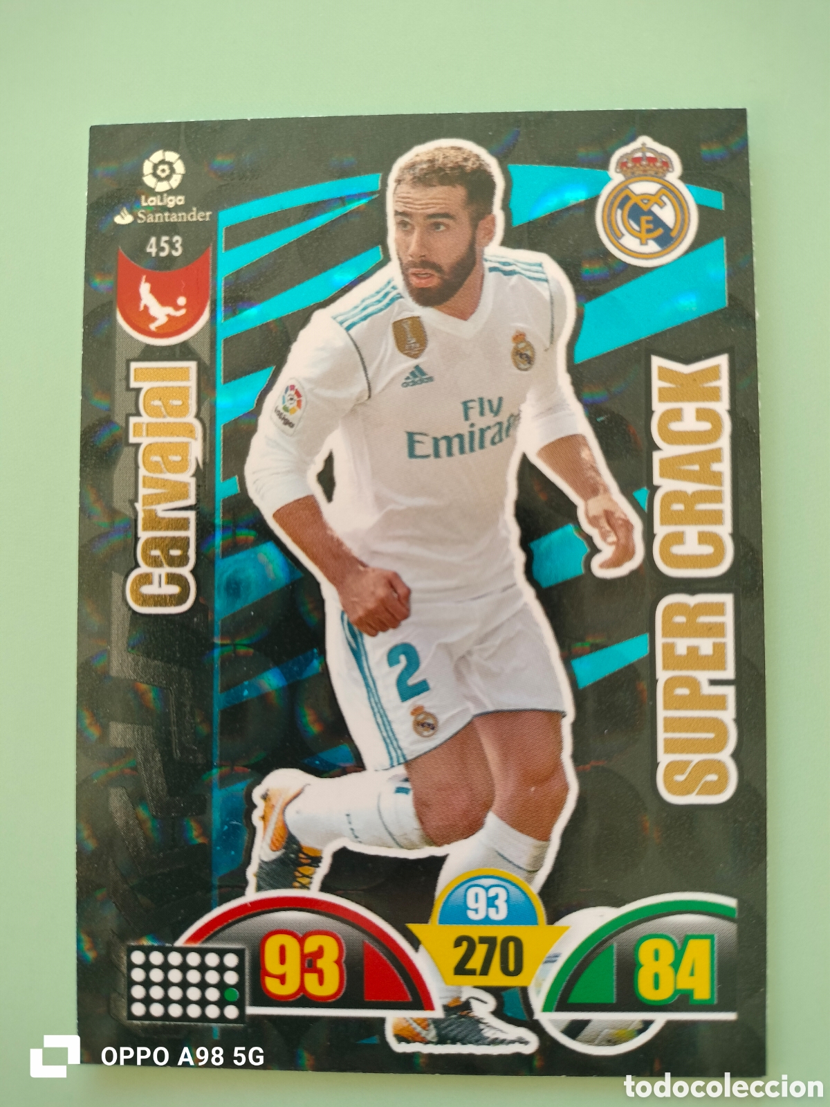 Fu&szlig;ball-Sticker: Cromo card Carvajal Real Madrid S&uacute;per crack Adrenalyn liga temporada 2017 2018 17 18 Panini