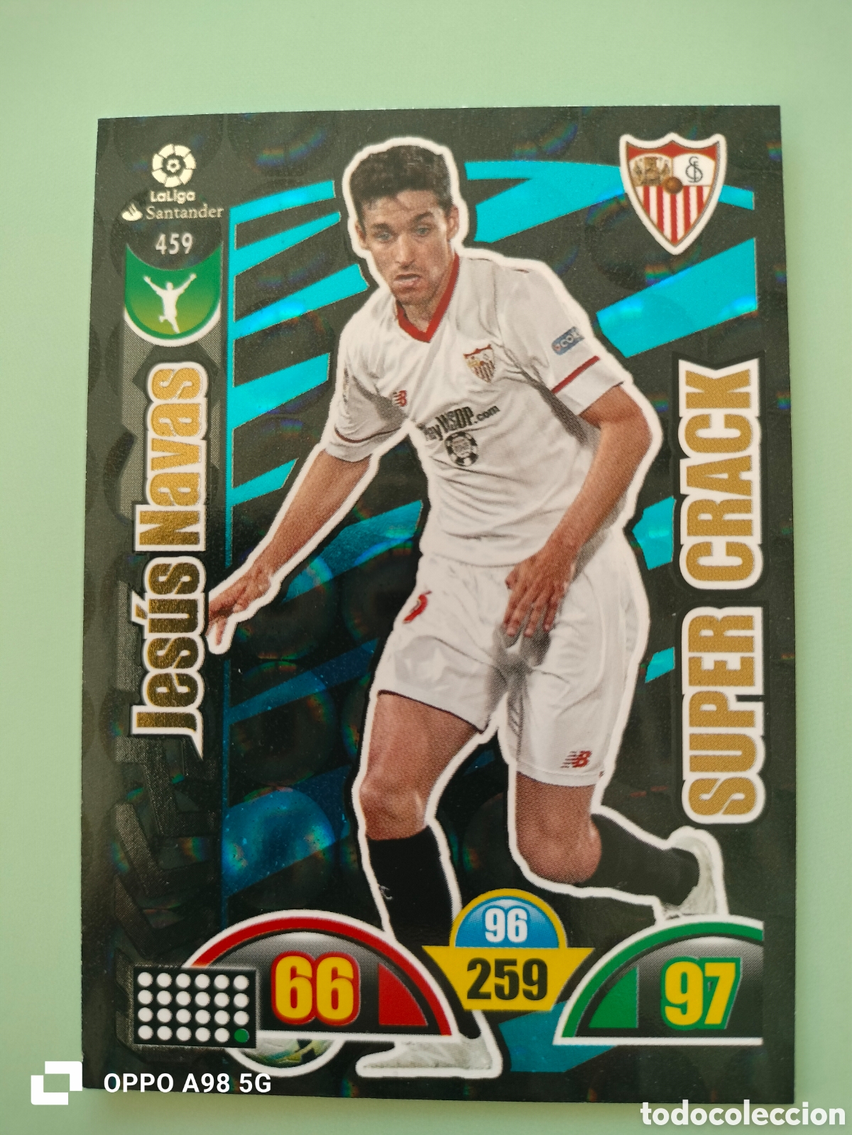Fu&szlig;ball-Sticker: Cromo card Jes&uacute;s Navas Sevilla S&uacute;per crack Adrenalyn liga temporada 2017 2018 17 18 Panini