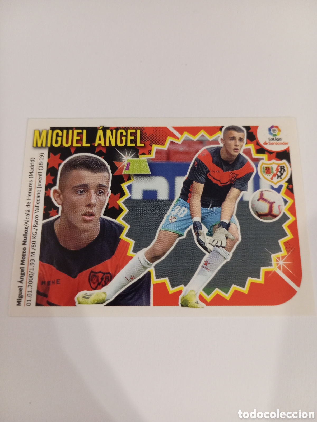 Figurine di Calcio: Miguel &Aacute;ngel 2 Rayo Vallecano liga este 18-19 panini 2018 2019