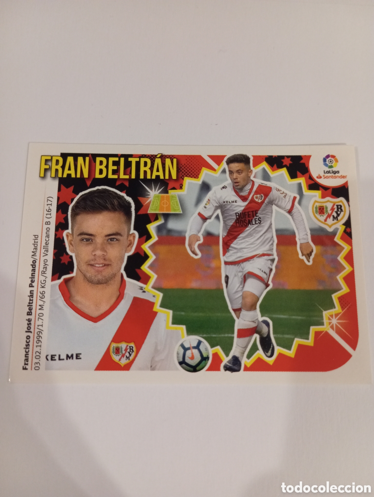 Cromos de Futebol: Fran Beltr&aacute;n 9 Rayo Vallecano liga este 18-19 panini 2018 2019