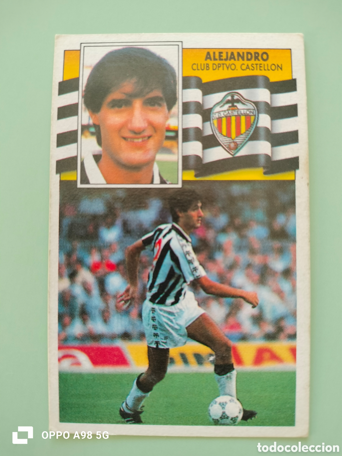 Fu&szlig;ball-Sticker: Cromo baja Alejandro Castell&oacute;n Ediciones Este liga temporada 90 91 1990 1991