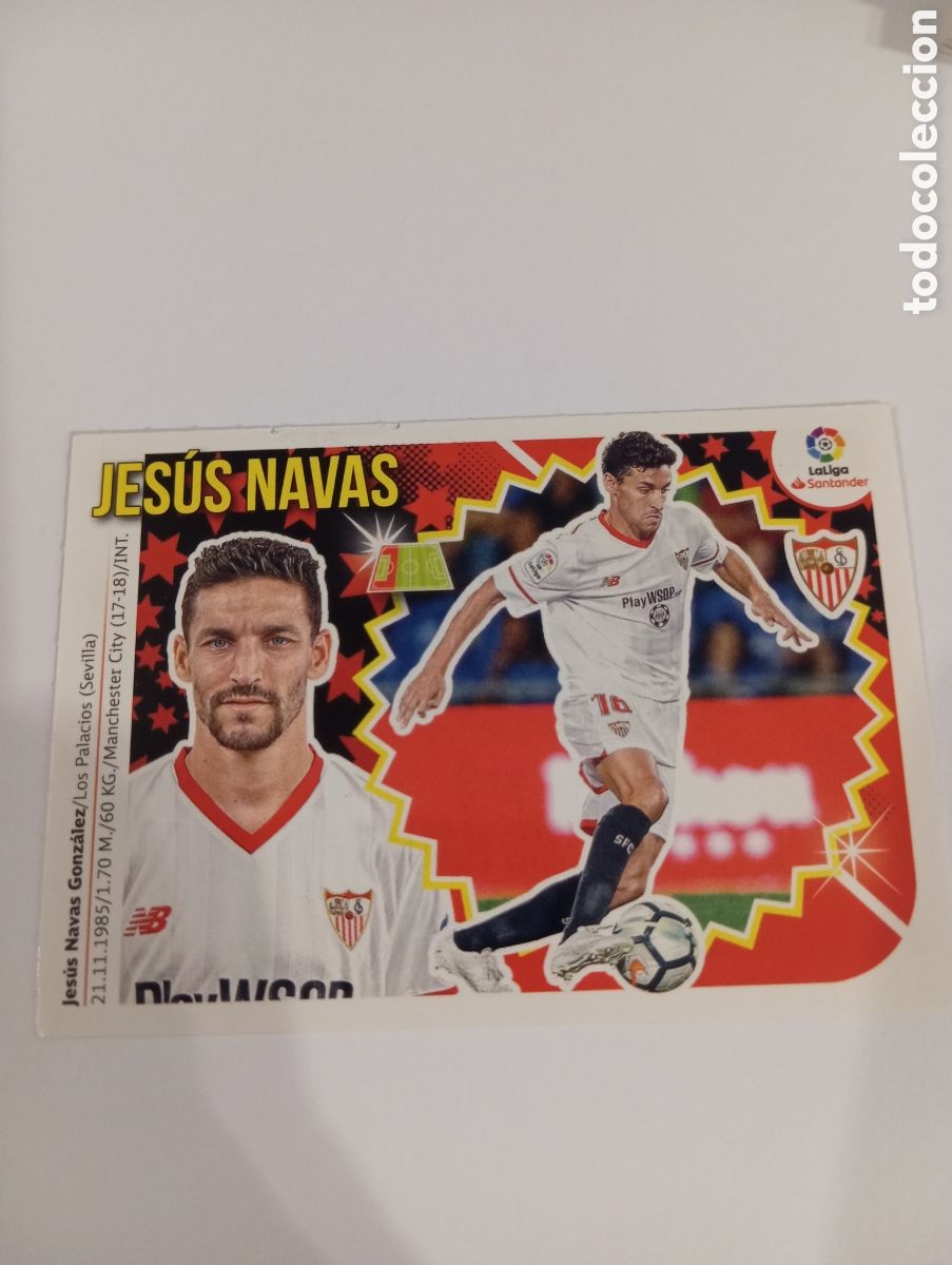 Cromos de Futebol: Jes&uacute;s Navas 3 Sevilla liga este 18-19 panini 2018 2019