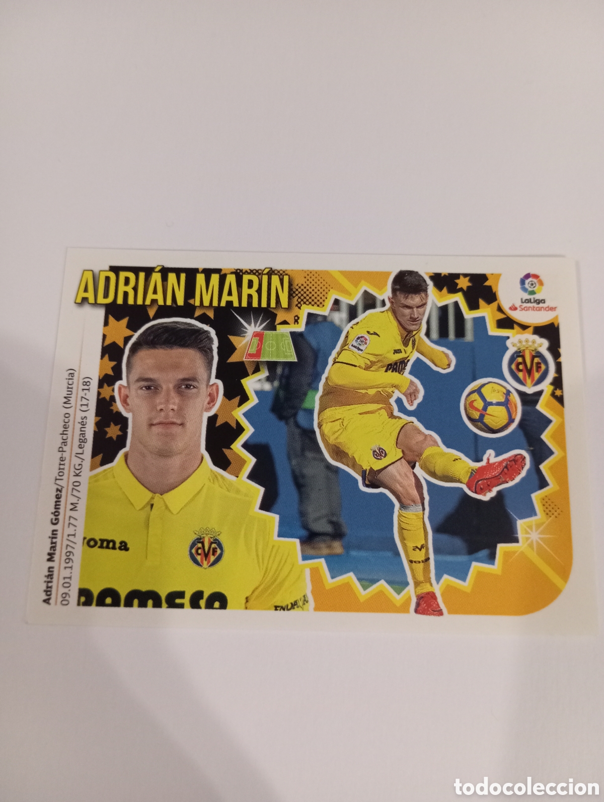 Cromos de Futebol: Adri&aacute;n Mar&iacute;n 4 B Villarreal liga este 18-19 panini 2018 2019