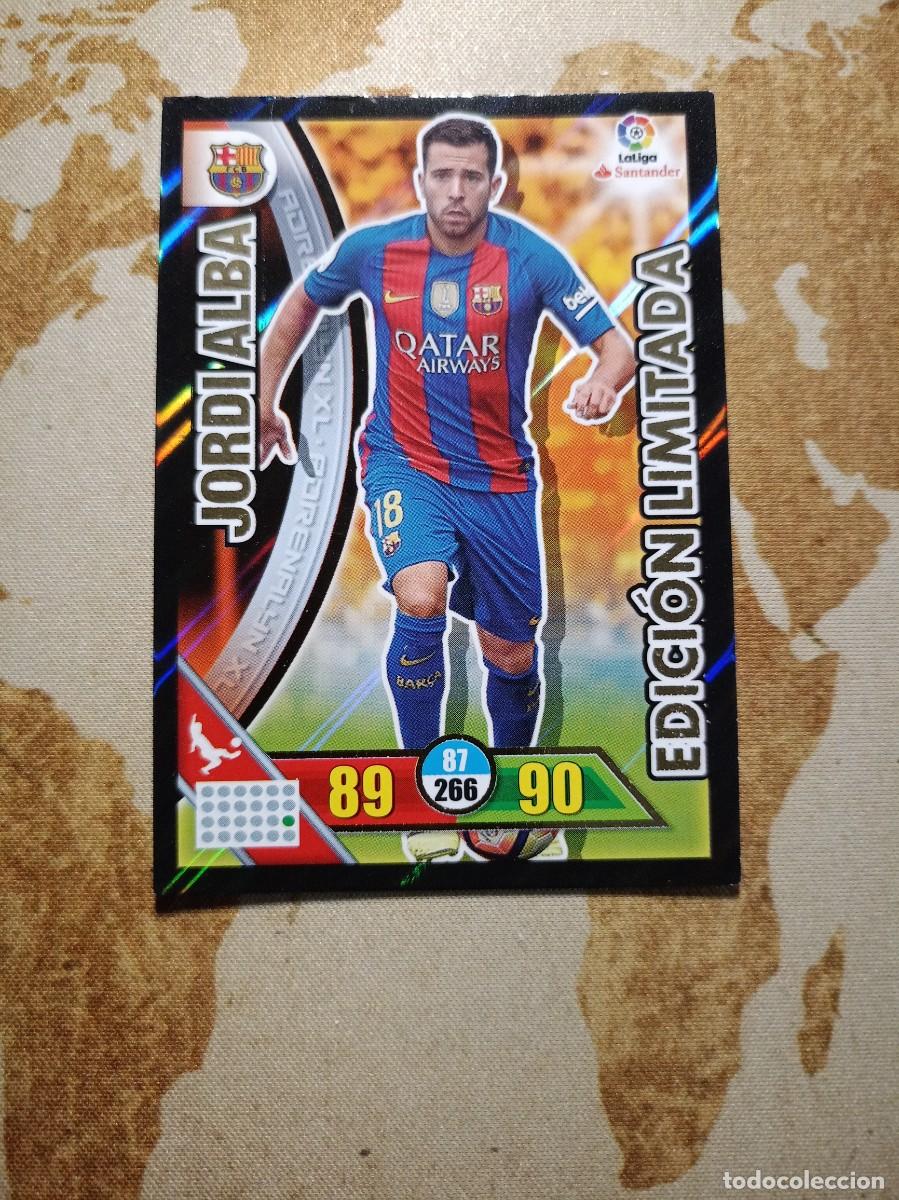 Fu&szlig;ball-Sticker: Edici&oacute;n Limitada JORDI ALBA Adrenalyn 2016-17