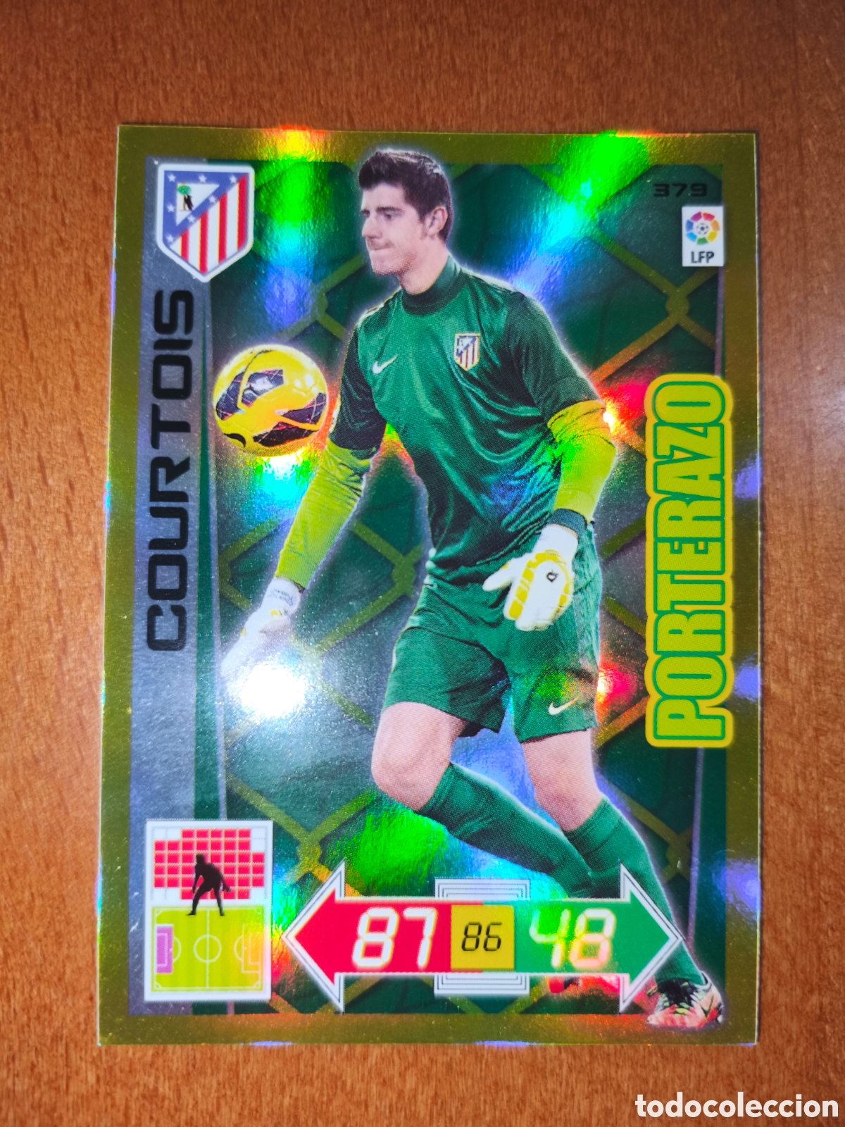 Cromos de F&uacute;tbol: Courtois n&deg;379 PORTERAZO Adrenalyn XL 12/13 Atl&eacute;tico De Madrid