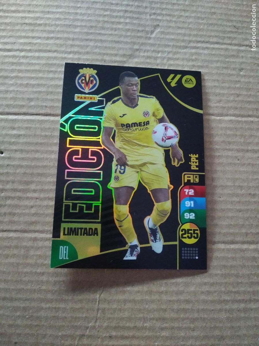 Cromos de F&uacute;tbol: NICOLAS PEPE VILLARREAL EDICION LIMITADA CROMO FUTBOL PANINI ADRENALYN 2024-2025 LIGA 24-25