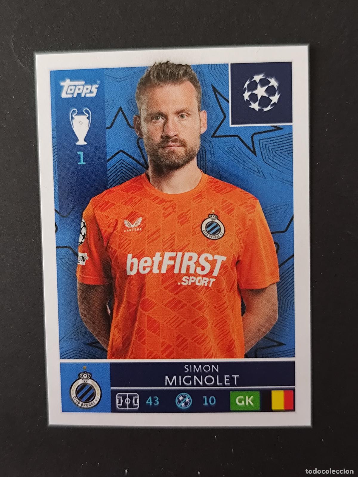 Cartes &agrave; collectionner de Football: 482 SIMON MIGNOLET CLUB BRUJAS BRUGGE STICKER CHAMPIONS LEAGUE 2025 2026 25 26 TOPPS