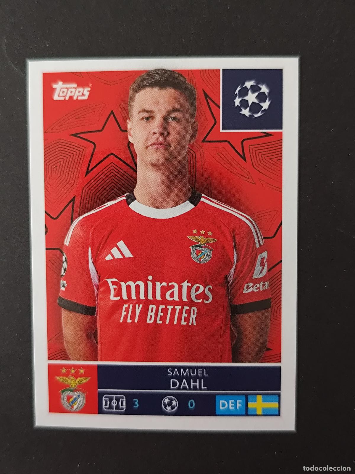 Cromos de f&uacute;tbol: 557 SAMUEL DAHL BENFICA STICKER CHAMPIONS LEAGUE 2025 2026 25 26 TOPPS