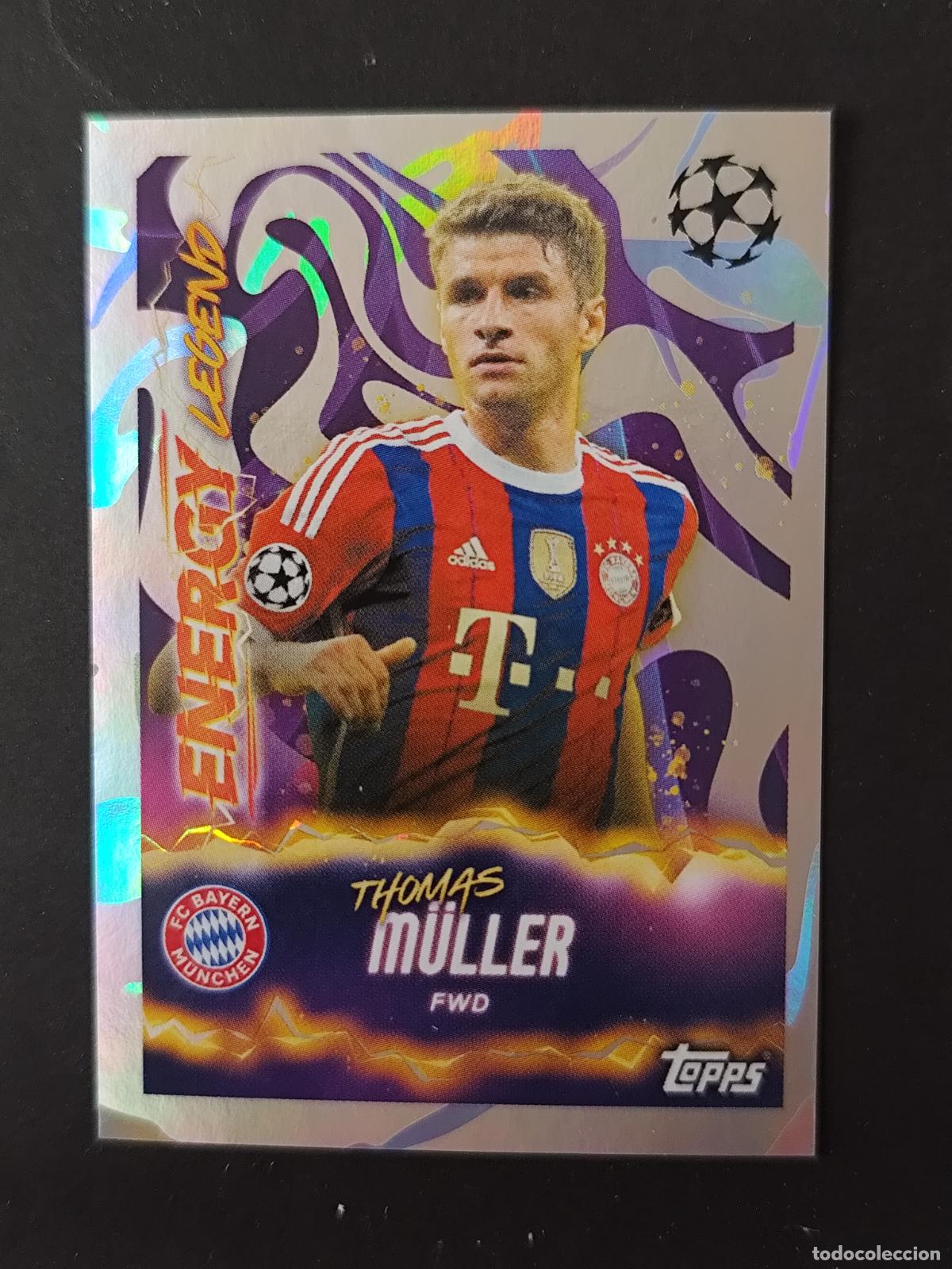 Cartes &agrave; collectionner de Football: 571 THOMAS MULLER ENERGY LEGEND BAYERN MUNICH M&Uuml;NCHEN STICKER CHAMPIONS LEAGUE 2025 2026 25 26 TOPPS