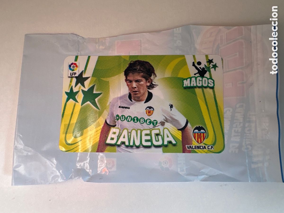 Cartes &agrave; collectionner de Football: BANEGA-VALENCIA CROMO CHICLE LIGA 2010-2011 NUNCA PEGADO 10 11