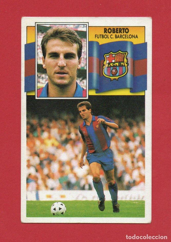 Fu&szlig;ball-Sticker: ESTE 90 91 ROBERTO BAJA EN EL FC BARCELONA NUEVO SIN PEGAR ESTE 1990 1991