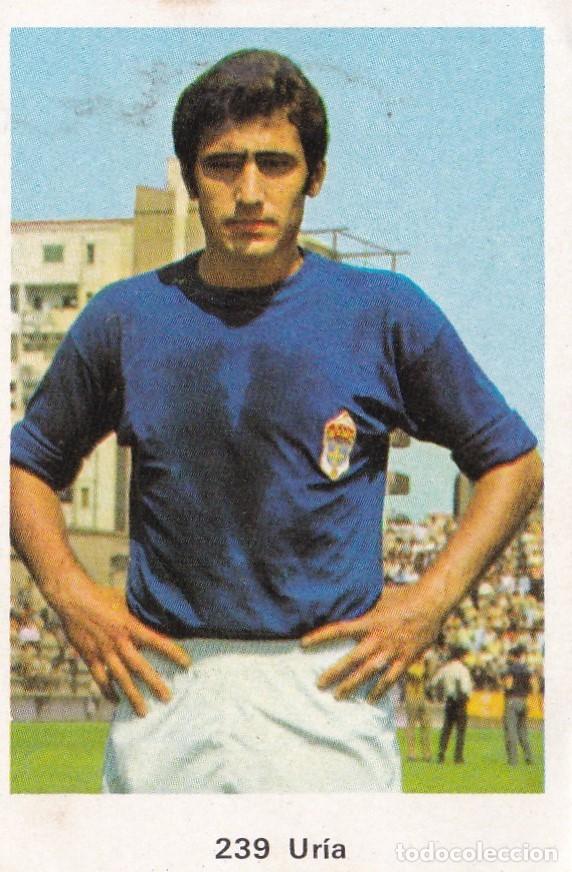 Figurine di Calcio: CROMO 239 URIA, REAL OVIEDO, LIGA 1972-1973 ED, RRUIZ ROMERO SIN PEGAR