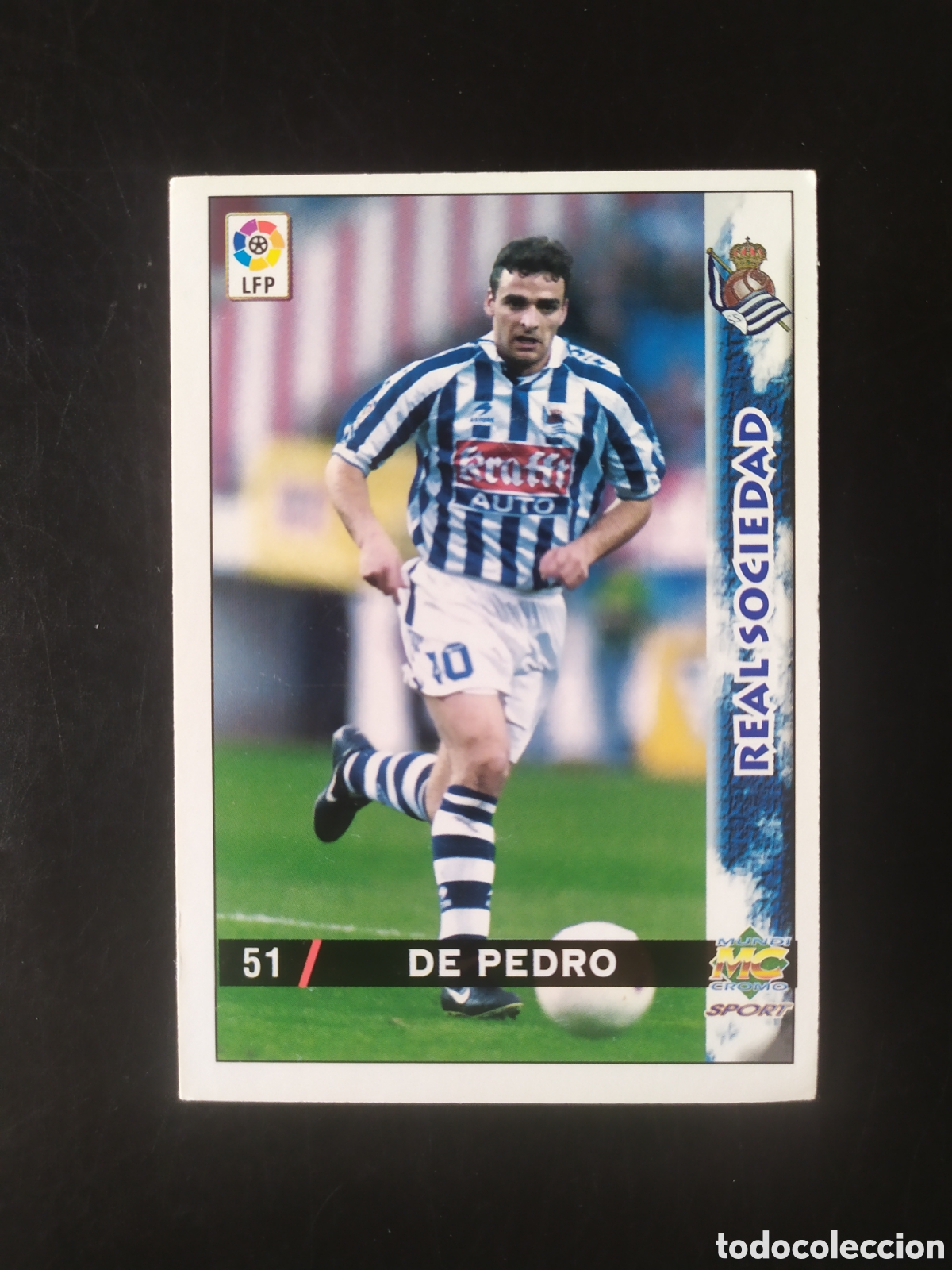 Cromos de F&uacute;tbol: Mundicromo fichas Liga 1998 1999 98 99 De Pedro n&deg; 51 Real Sociedad