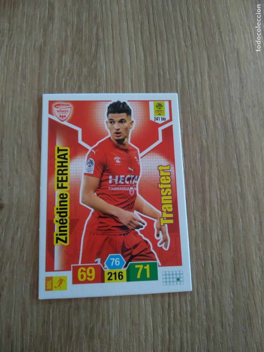 Figurine di Calcio: 241 BIS ZINEDINE FERHAT NIMES CROMO FUTBOL PANINI LIGUE 1 FOOT 19-20 FRANCIA ADRENALYN 2019-2020