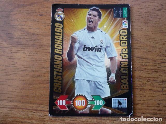 Cromos de F&uacute;tbol: ADRENALYN XL LIGA 2009 2010 PANINI CRISTIANO RONALDO REAL MADRID BALON DE ORO CROMO FUTBOL 09 10