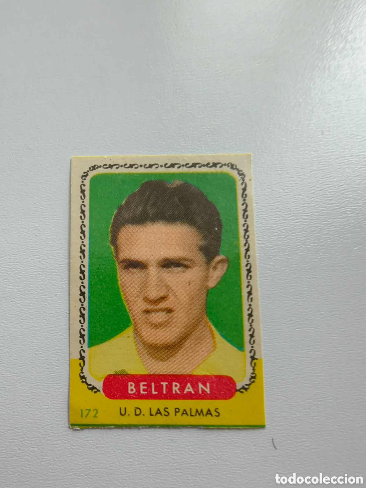 Figurine di Calcio: Cromo de Beltr&aacute;n del U.D. Las Palmas n&deg;172, Campeones Bruguera 1955 1956. Nunca pegado.