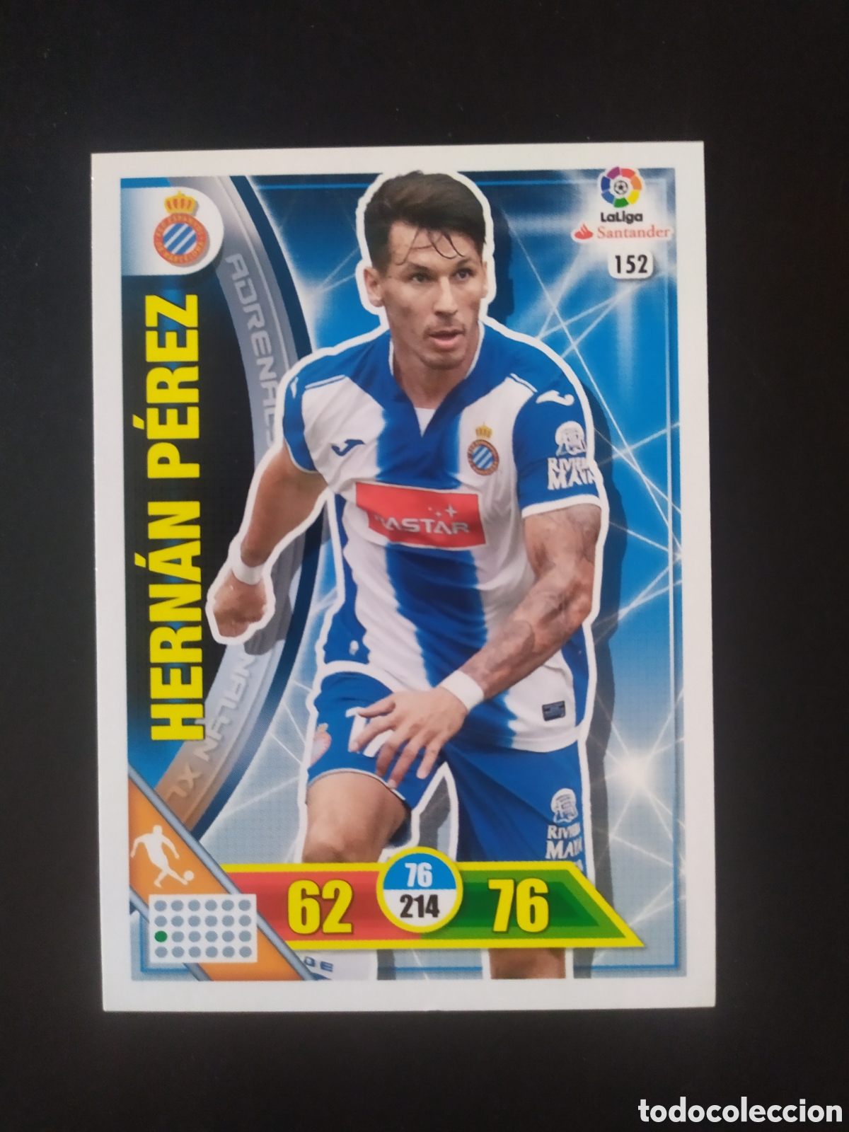 Fu&szlig;ball-Sticker: Adrenalyn 2016 2017 16 17 panini Hern&aacute;n P&eacute;rez n&deg; 152 Espanyol