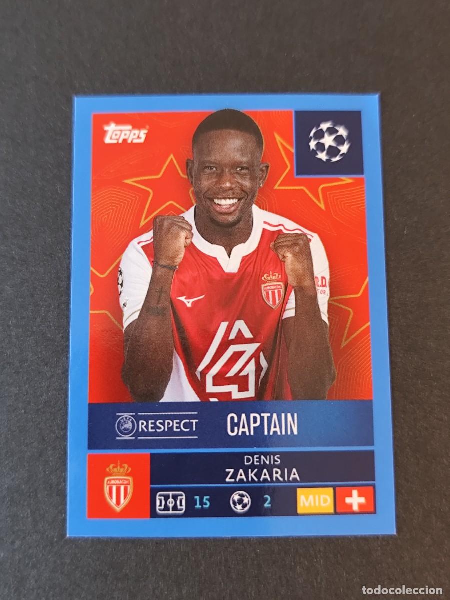 Cromos de Futebol: 71 DENIS ZAKARIA MONACO PARALELA AZUL BLUE STICKER CHAMPIONS LEAGUE 2025 2026 25 26 TOPPS