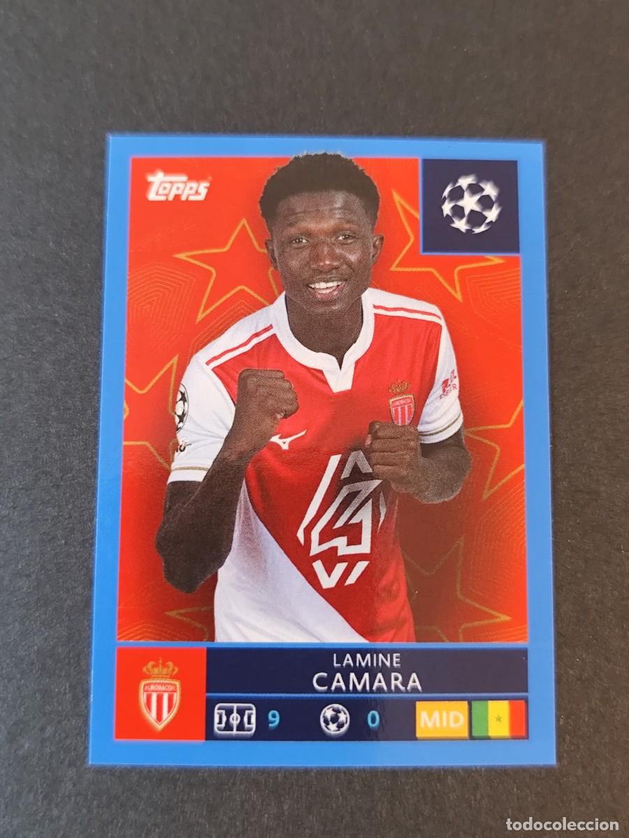 Cartes &agrave; collectionner de Football: 79 LAMINE CAMARA MONACO PARALELA AZUL BLUE STICKER CHAMPIONS LEAGUE 2025 2026 25 26 TOPPS