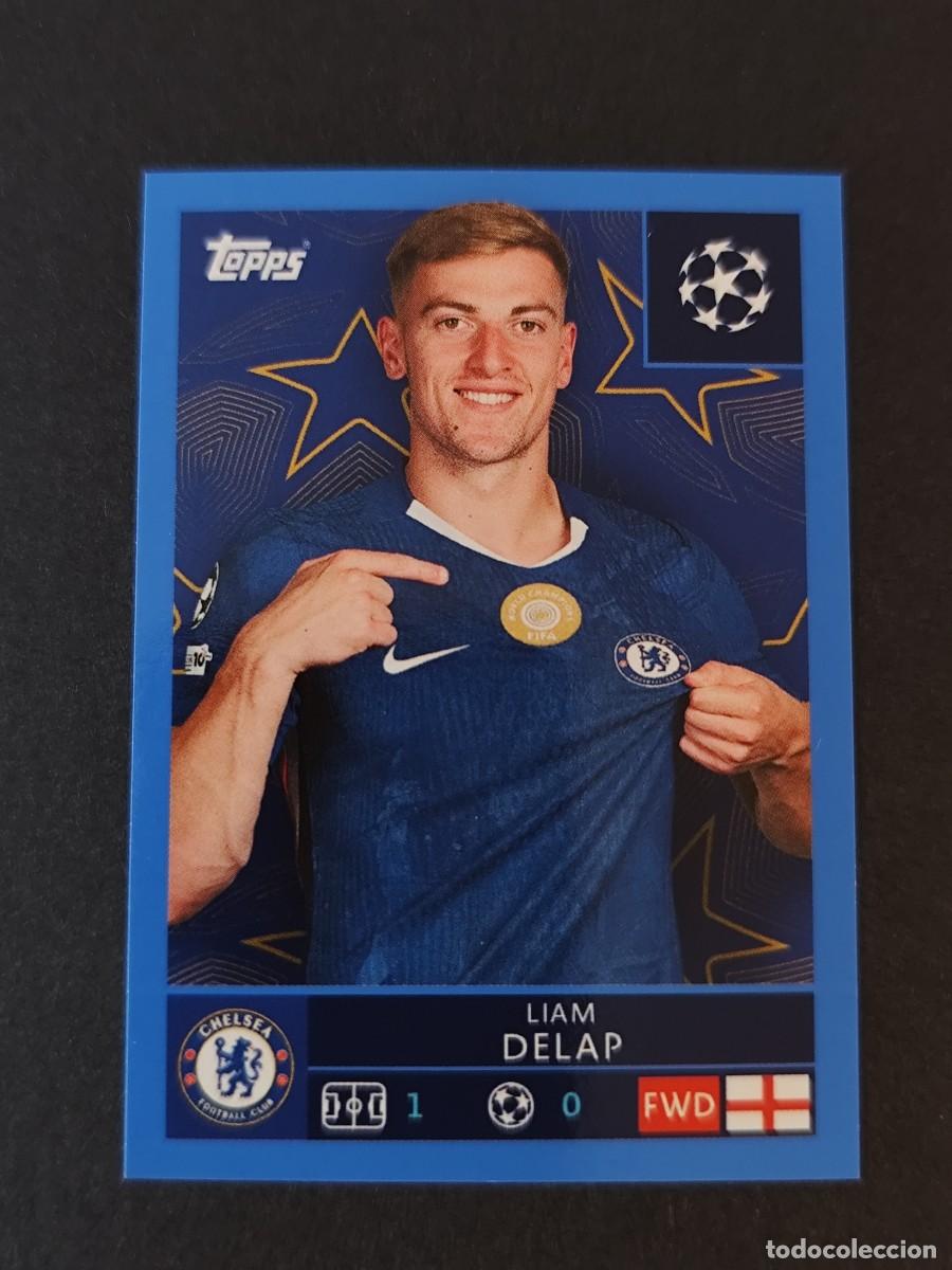 Cartes &agrave; collectionner de Football: 165 LIAM DELAP CHELSEA PARALELA AZUL BLUE STICKER CHAMPIONS LEAGUE 2025 2026 25 26 TOPPS