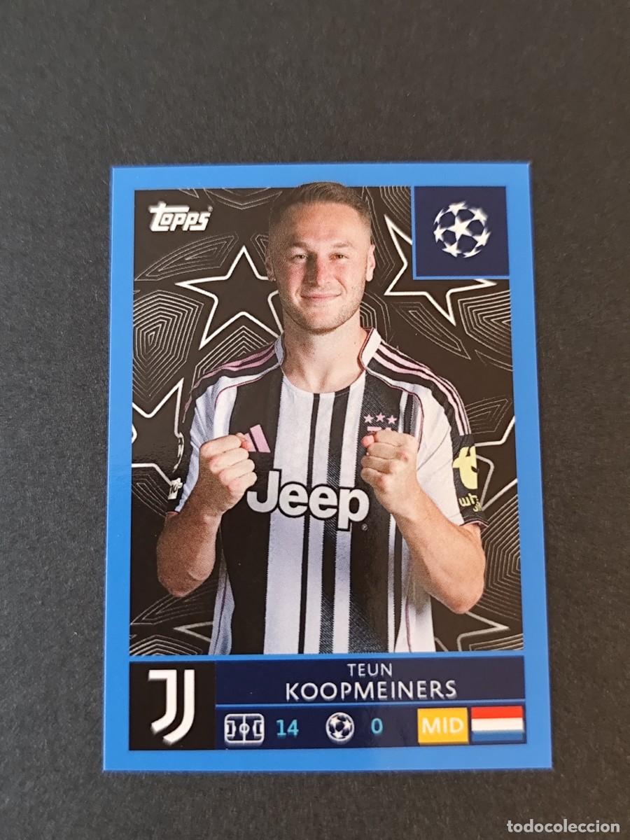 Cartes &agrave; collectionner de Football: 248 TEUN KOOPMEINERS JUVENTUS PARALELA AZUL BLUE STICKER CHAMPIONS LEAGUE 2025 2026 25 26 TOPPS