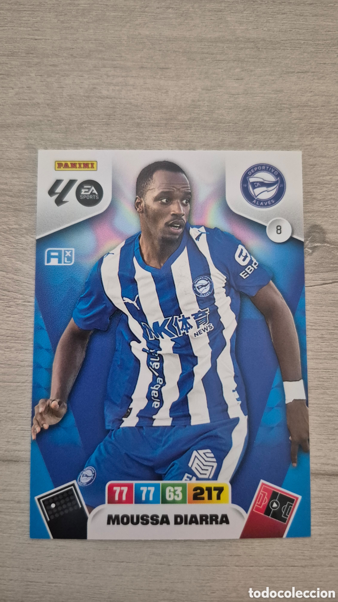 Cromos de f&uacute;tbol: N&deg;8 Alaves Moussa Diarra Adrenalyn 25/26