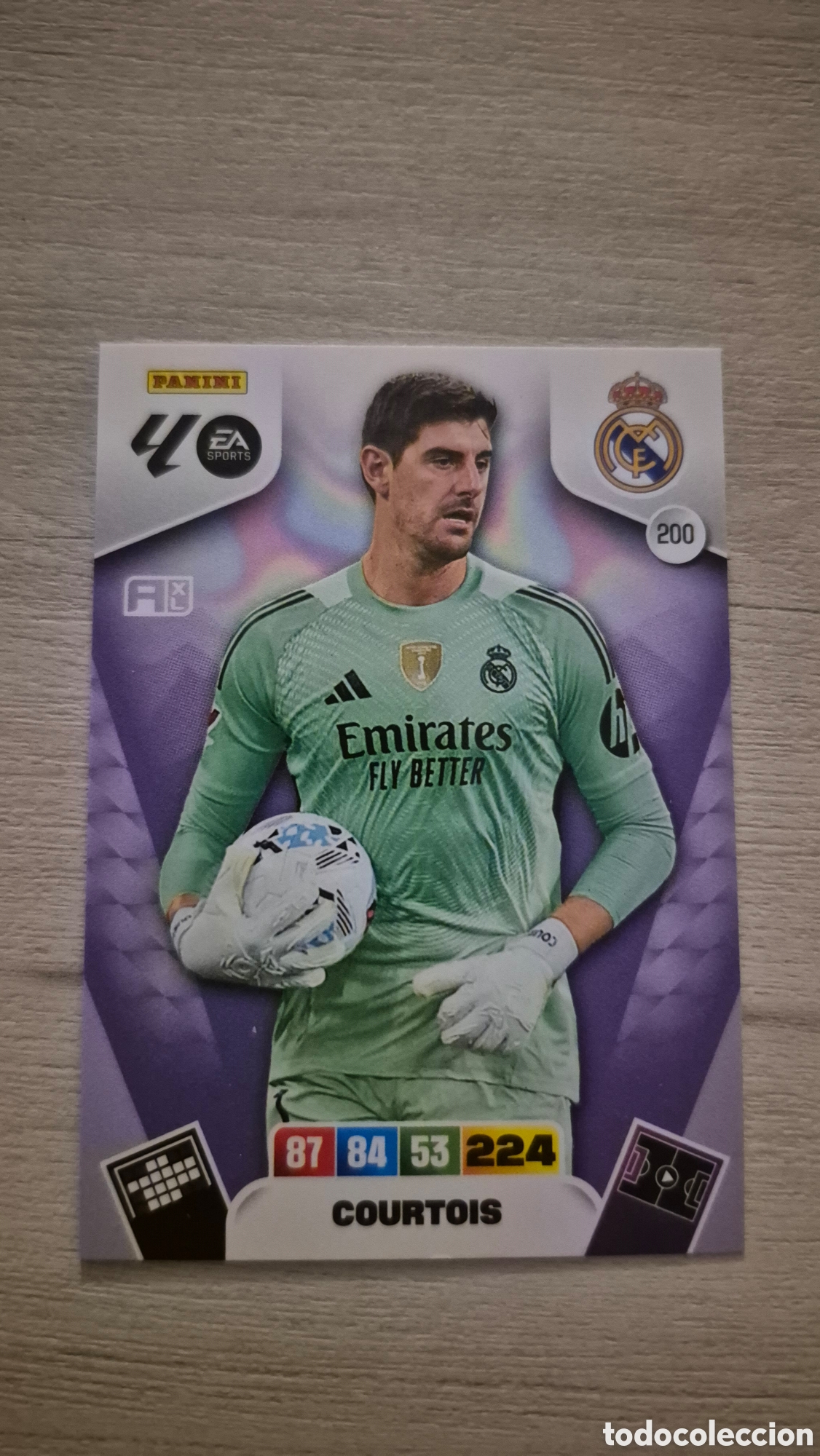 Cromos de F&uacute;tbol: N&deg;200 Real Madrid Courtois Adrenalyn 25/26