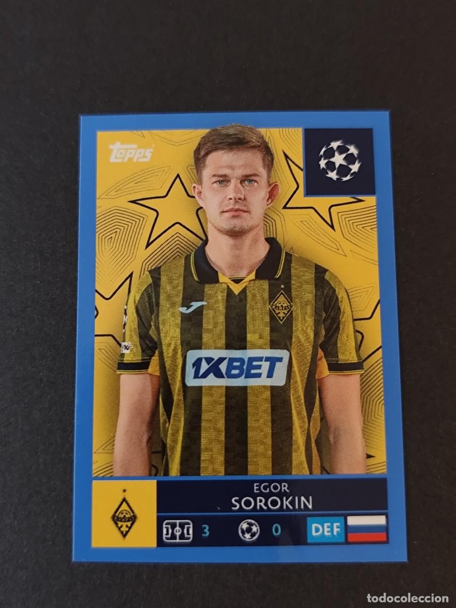 Cartes &agrave; collectionner de Football: 509 EGOR SOROKIN KAIRAT ALMATY PARALELA AZUL BLUE STICKER CHAMPIONS LEAGUE 2025 2026 25 26 TOPPS