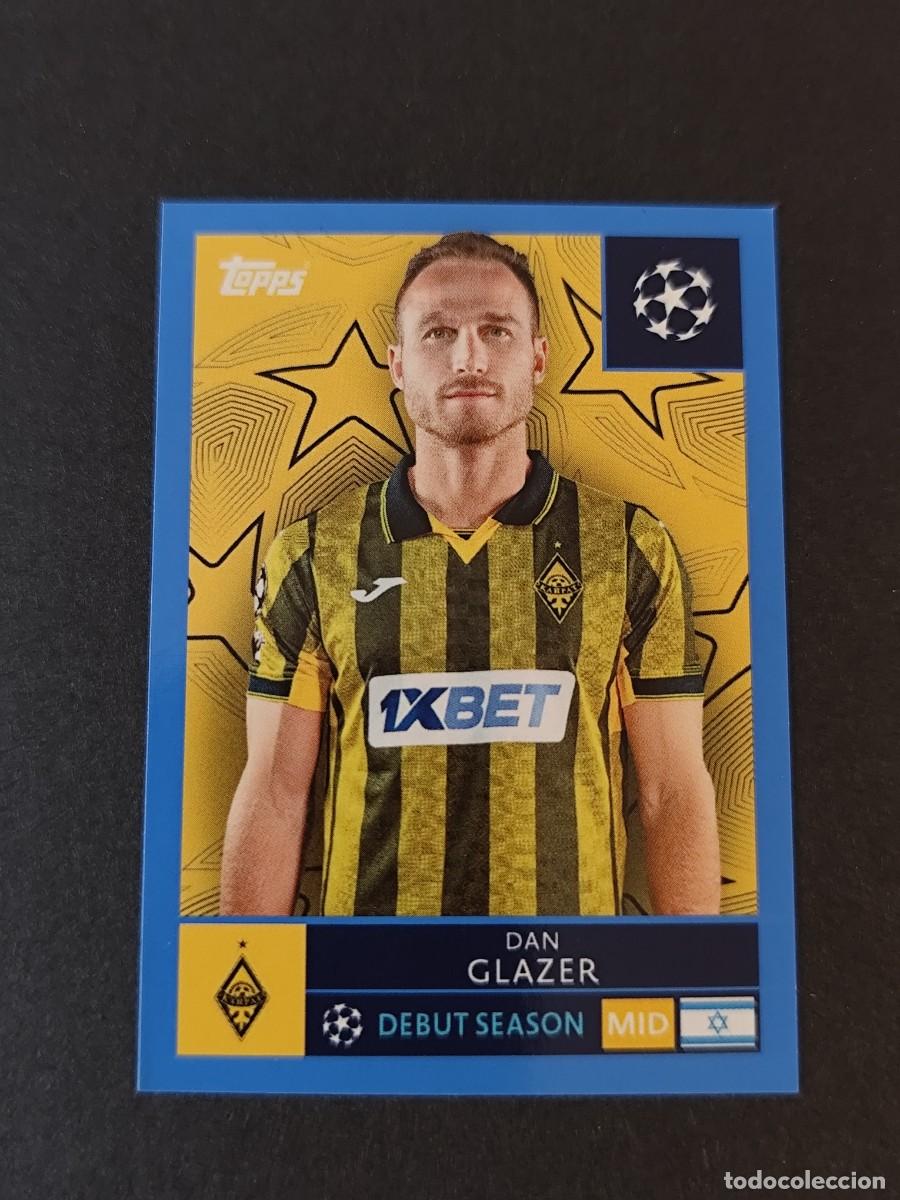 Cromos de F&uacute;tbol: 511 DAN GLAZER KAIRAT ALMATY PARALELA AZUL BLUE STICKER CHAMPIONS LEAGUE 2025 2026 25 26 TOPPS