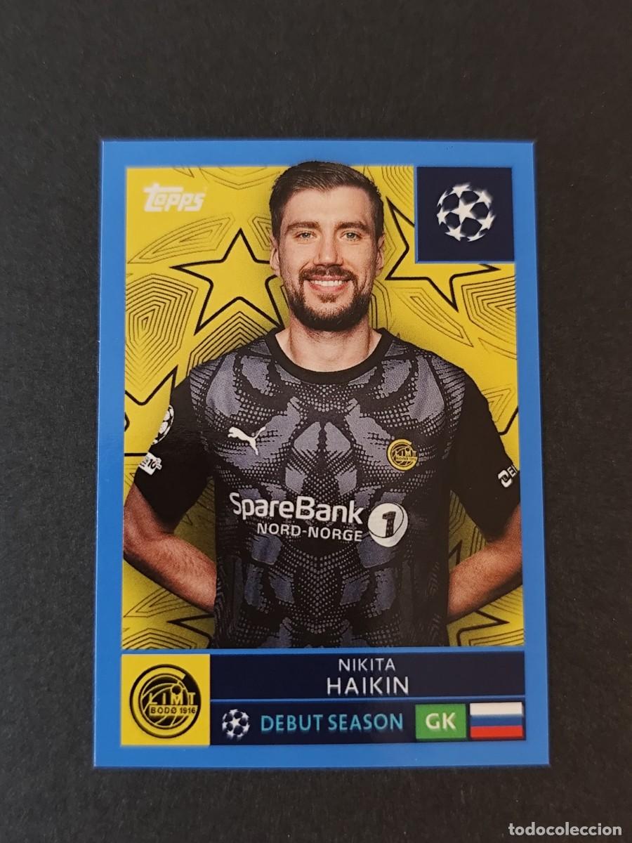 Cromos de Futebol: 518 NIKITA HAIKIN BOD&Oslash; GLIMT PARALELA AZUL BLUE STICKER CHAMPIONS LEAGUE 2025 2026 25 26 TOPPS