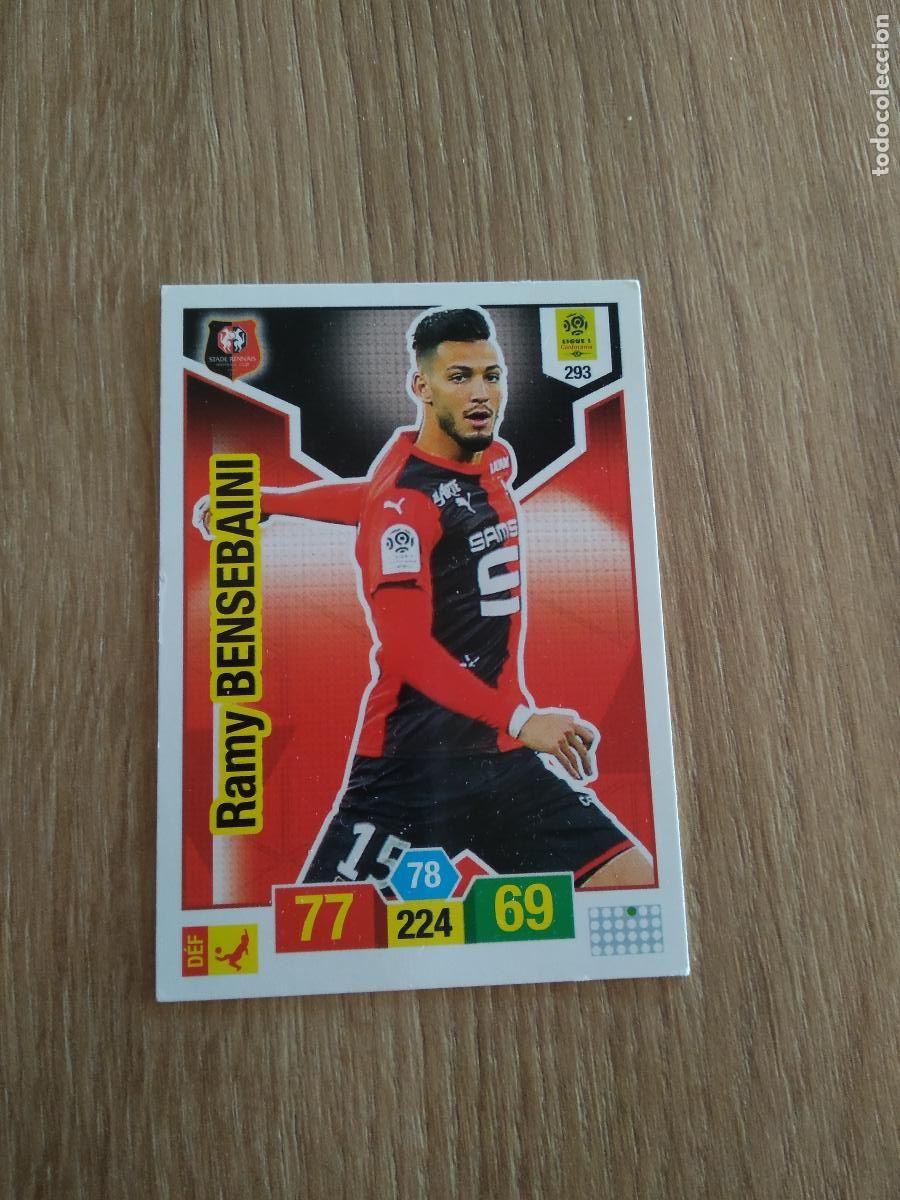 Fu&szlig;ball-Sticker: 293 RAMY BENSEBAINI STADE RENNAIS CROMO FUTBOL PANINI LIGUE 1 FOOT 19-20 FRANCIA ADRENALYN 2019-2020
